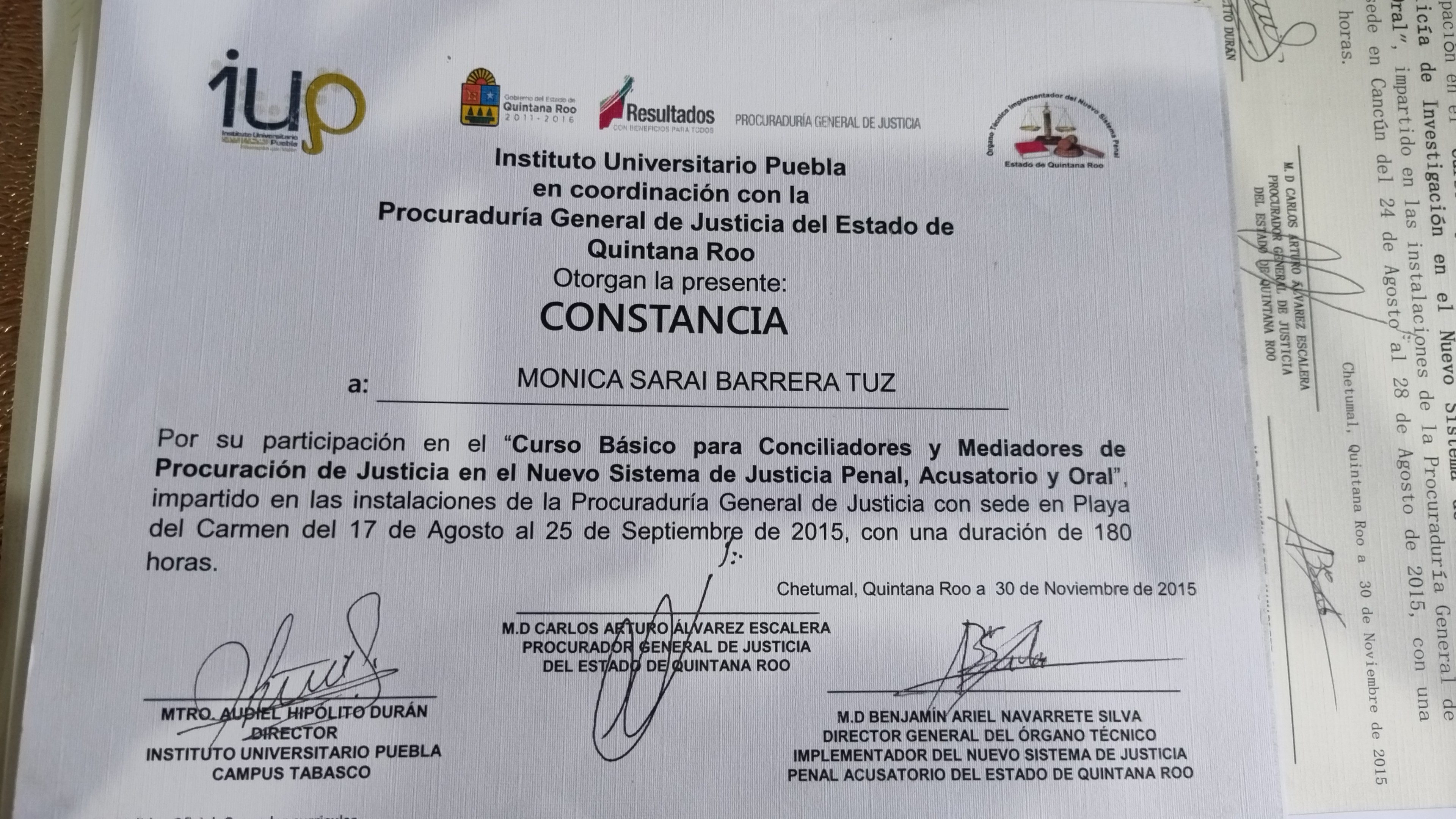 Galeria 1 de Lic. Mónica Sarai Barrera Tuz 